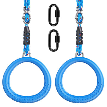 Non-Slip Gymnastics Rings Kids Monkey Bars Swing Trapeze Bar with Adjustable Straps (41.7inch) Home Fitness Full Body