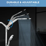 Dual Handheld Shower Head Combo, 2-in-1 Rain Shower Heads System 8 Inch Rainfall Shower Head and 10 Modes High