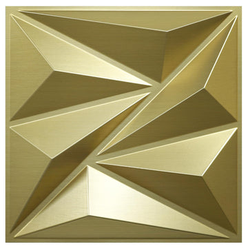 3D Wall Panels Diamond, Champaign Gold, 12''x12'', 33 Pack