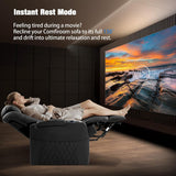 Home Theater Seating Seats Classic Series Top Grain Leather Loveseat Recliner Chairs Dual Power Movie Gaming Sofa