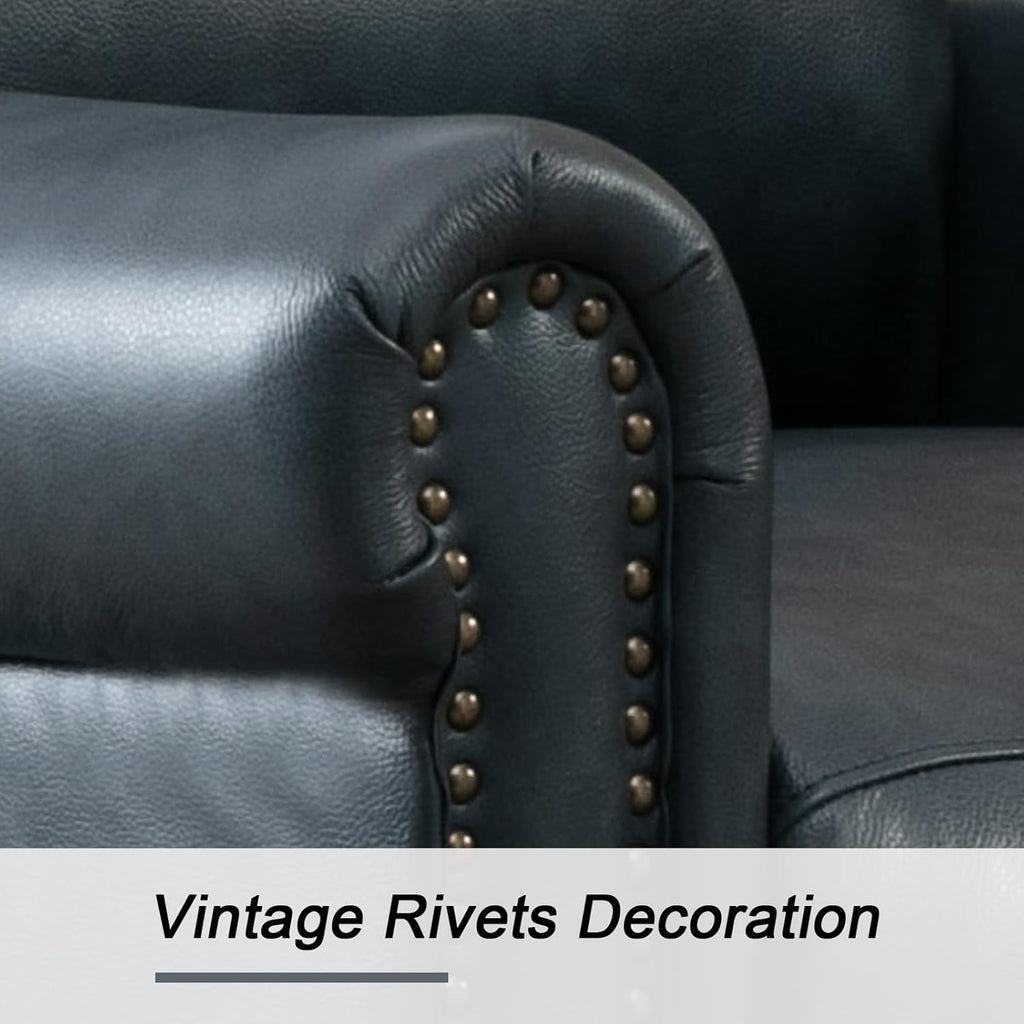Leather Recliner Chair, Classic and Traditional Push Back Recliner Chair with Comfortable Arms and Back Bedroom