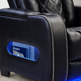 Electric Power Recliner Chair, PU Leather Home Theater Seating with Power Headrest