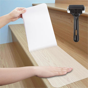 Clear Non Slip 30"x6", 15-Pack Anti Slip Strips for Wooden Steps Indoor, Transparent Adhesive Pre-Cut Stair Step
