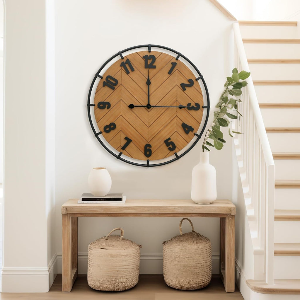 27 Inch Large Farmhouse Wall Clock
