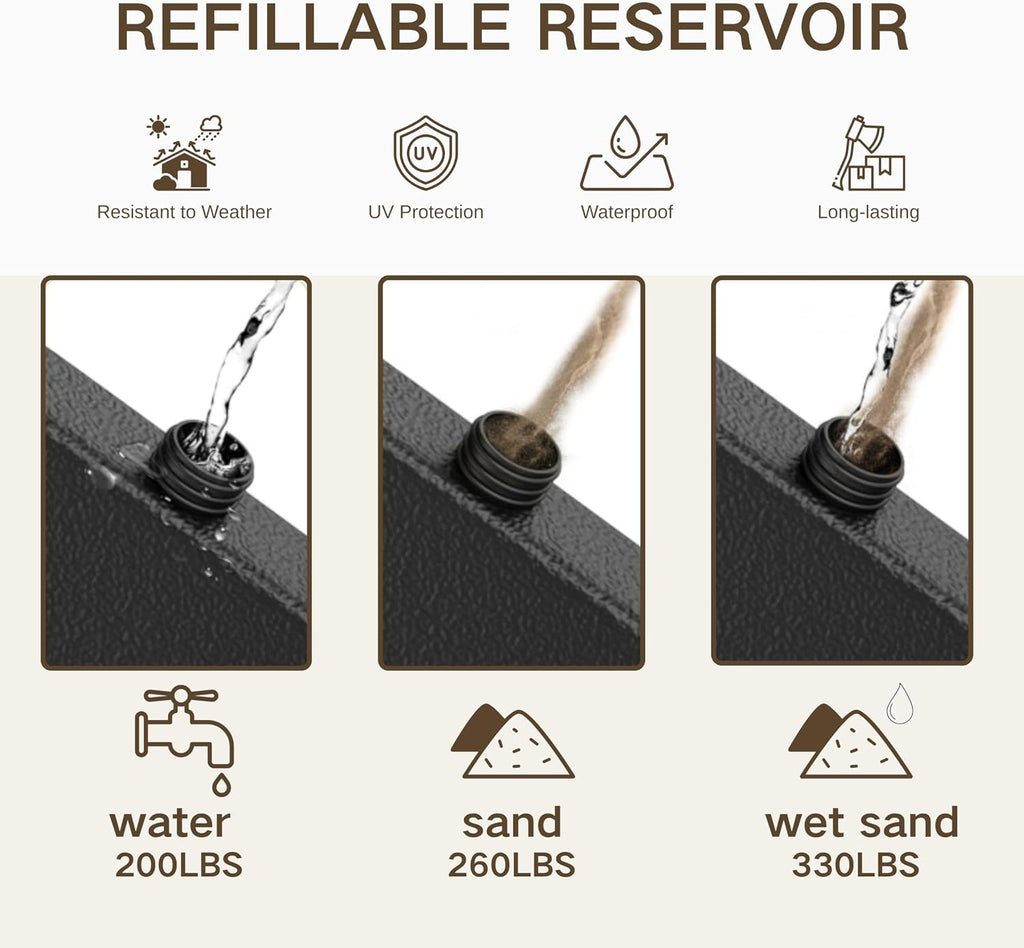 4-Piece 230LBS Cantilever Offset Patio Umbrella Base