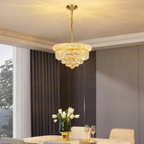 Crystal Chandeliers for Dining Room Light Fixture Over Table_Empire Style K9 Crystal Chandeliers for Bedroom_4 Lights Gold Luxury Lighting Fixtures for Entryway Kitchen Island Foyer Hallway A108-B0DBV28M3H