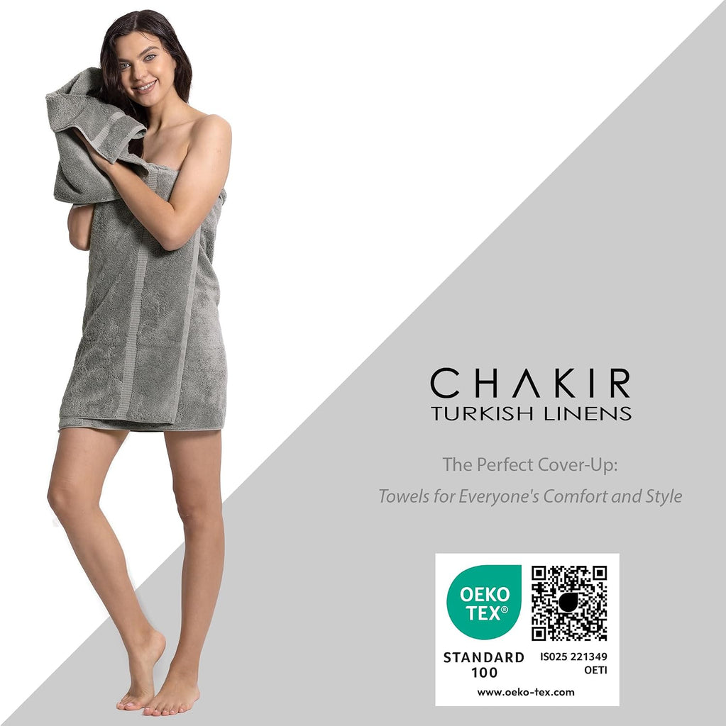 6 Piece Towels Set, 100% Cotton Luxury Turkish Towels , Soft Absorbent Bath Towel Set with 2 Bath Towels 2 Hand