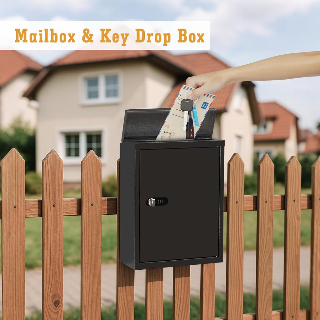 Wall Mount Mailbox Combination Lock, Security Mail Box Box School