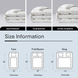 Goose Feather Down Fiber Comforter - Twin Duvet Insert