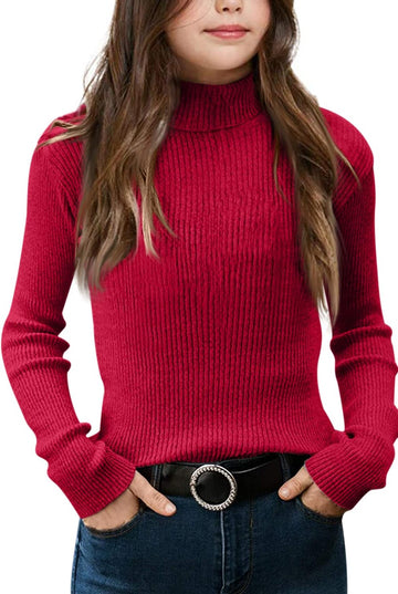 Sweaters Kids Long Sleeve Turtleneck Pullover Jumper Tops