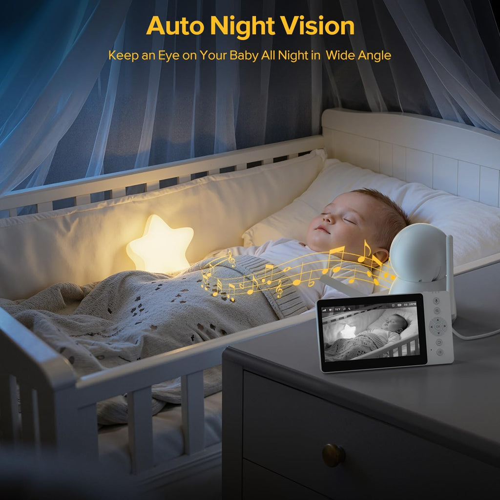 Monitor 1300ft Range, 1080P HD, Pan-Tilt-Zoom, No WiFi, NO app