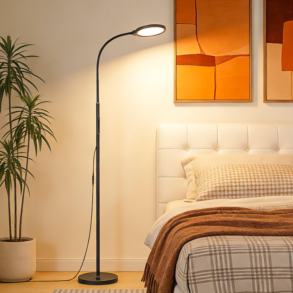 Bright LED Eye-Friendly Floor Lamp with Remote and Touch Dimmer