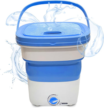 Portable Washing Machine 15L - Foldable Mini Washer for Baby Clothes, Underwear, Small Laundry - Compact Washing