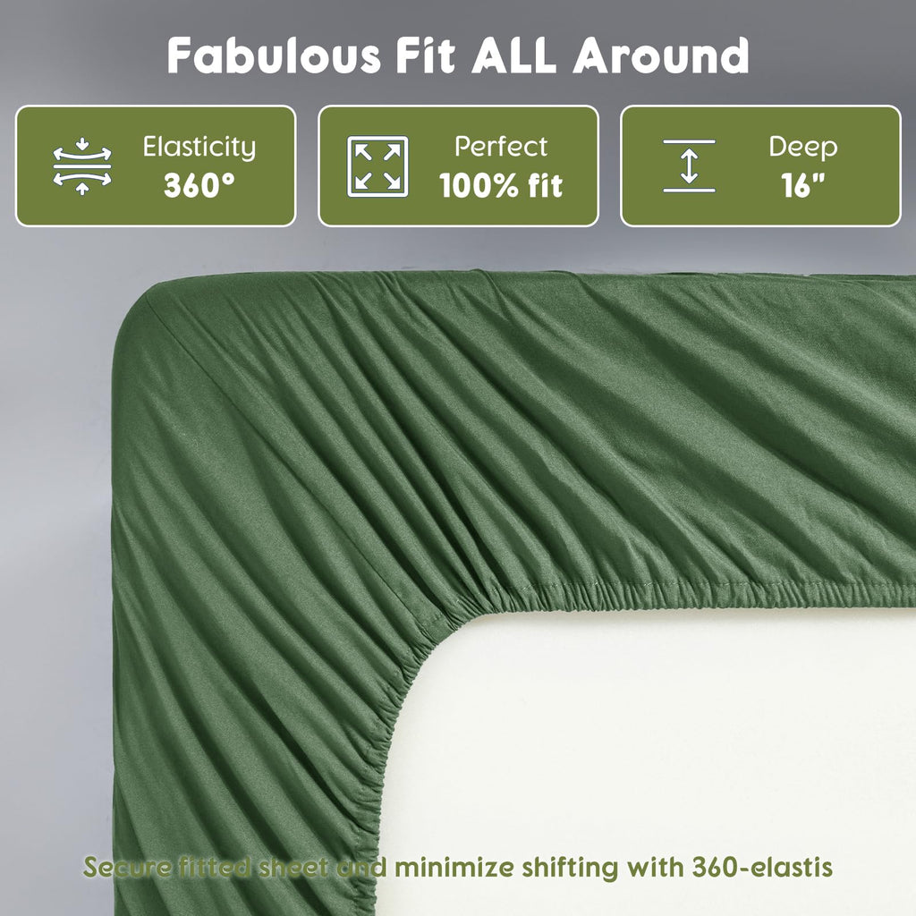 100% Egyptian Cotton Sheets Queen Size, 600 Thread Count