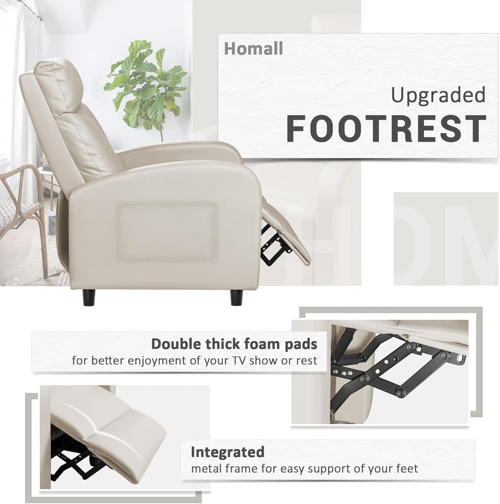 Recliner Chair, Recliner Sofa for Adults, Recliners Home Theater Seating with Lumbar Support