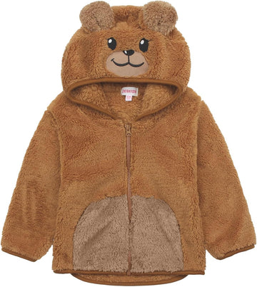 Toddler Girls Boys Fleece Hoody Jacket Zip Up Teddy Coat Warm Winter Outwear