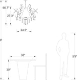 10 Lights Crystal Chandelier, Modern Candle Pendant Light, K9 Raindrop Hanging Lighting Fixture, Adjustable Chain for Living Room, Bedroom, Dining Room, Kitchen Island, Black A109-B07Z9ZCDDZ