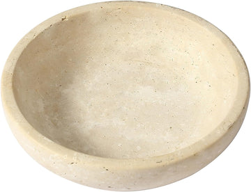 Marble Bowl Decorative, 7.8'' Entryway Travertine Bowl For Keys Fruit Candy Jewelry, Natural Stone Bowls for Entry