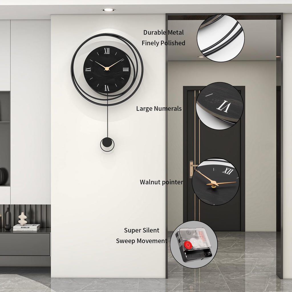 Big Modern Decorative Pendulum Wall Clock Decor
