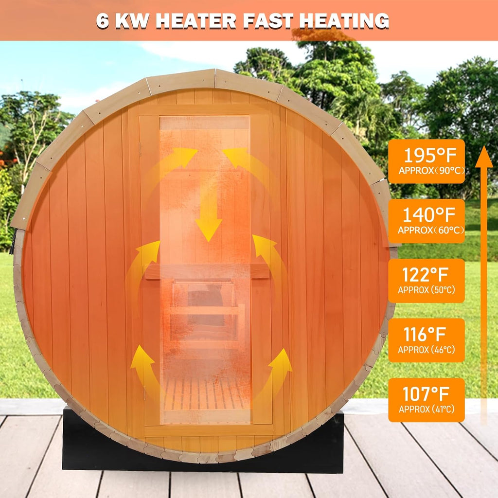Smartmak Customized Outdoor Barrel Steam Sauna