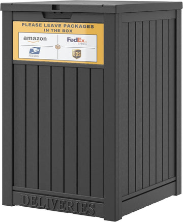 Package Delivery Box with Sign, 48 Gallon Storage with Lockable Secure