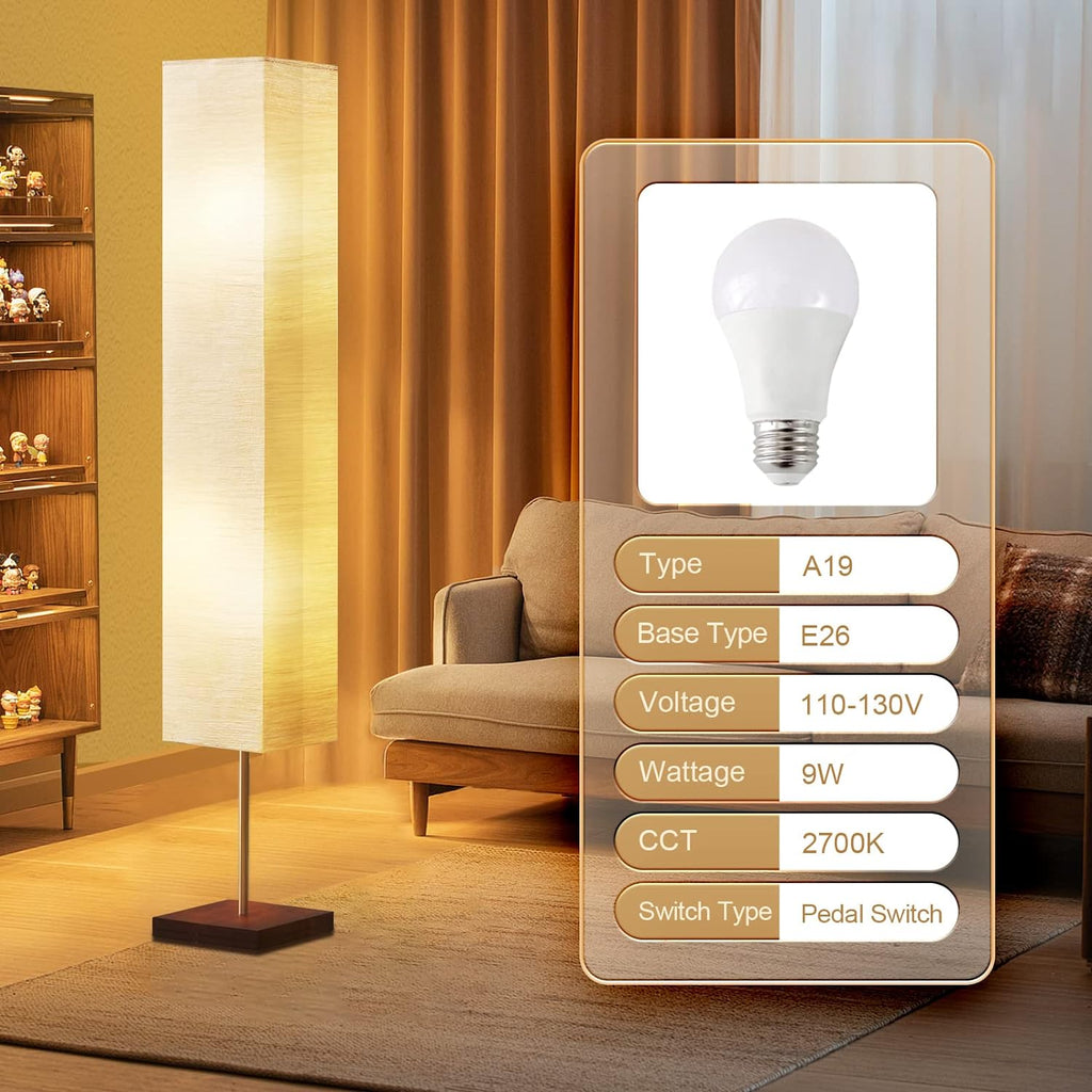 Floor Lamp, Color Temperature Adjustable Column Tall Lamp