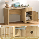 47 inch Computer Desk with Drawer, Office Desk with File Cabinet