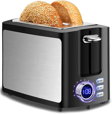 Toaster 2 Slice Wide Slot Toaster Best Rated Prime Display Smart Toasters