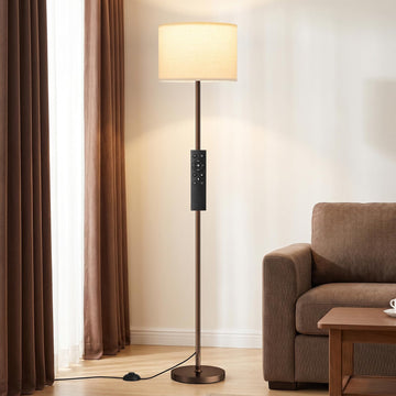 Dimmable Floor Lamp with Remote & 9W LED Bulb
