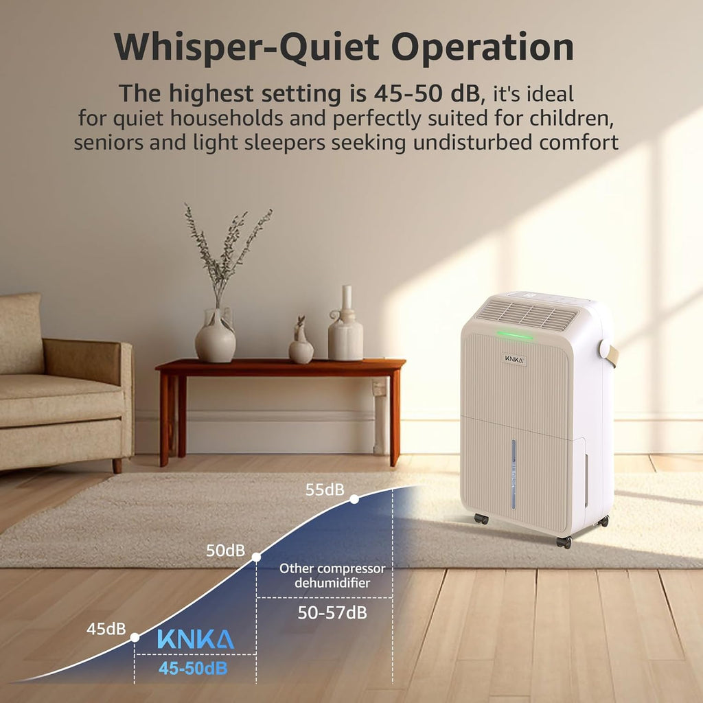 2500 Sq.Ft Dehumidifier for Basement with Drain Hose Max 34 Pints, Dehumidifiers for Home, Bedroom, Bathroom