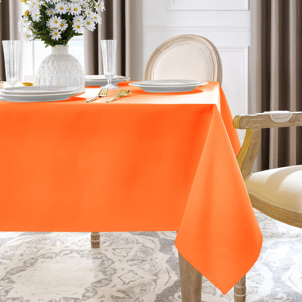 Rectangle Tablecloth, Waterproof Table Cloths Wrinkle Free Fabric Washable Polyester Table Cover for Dining Tables