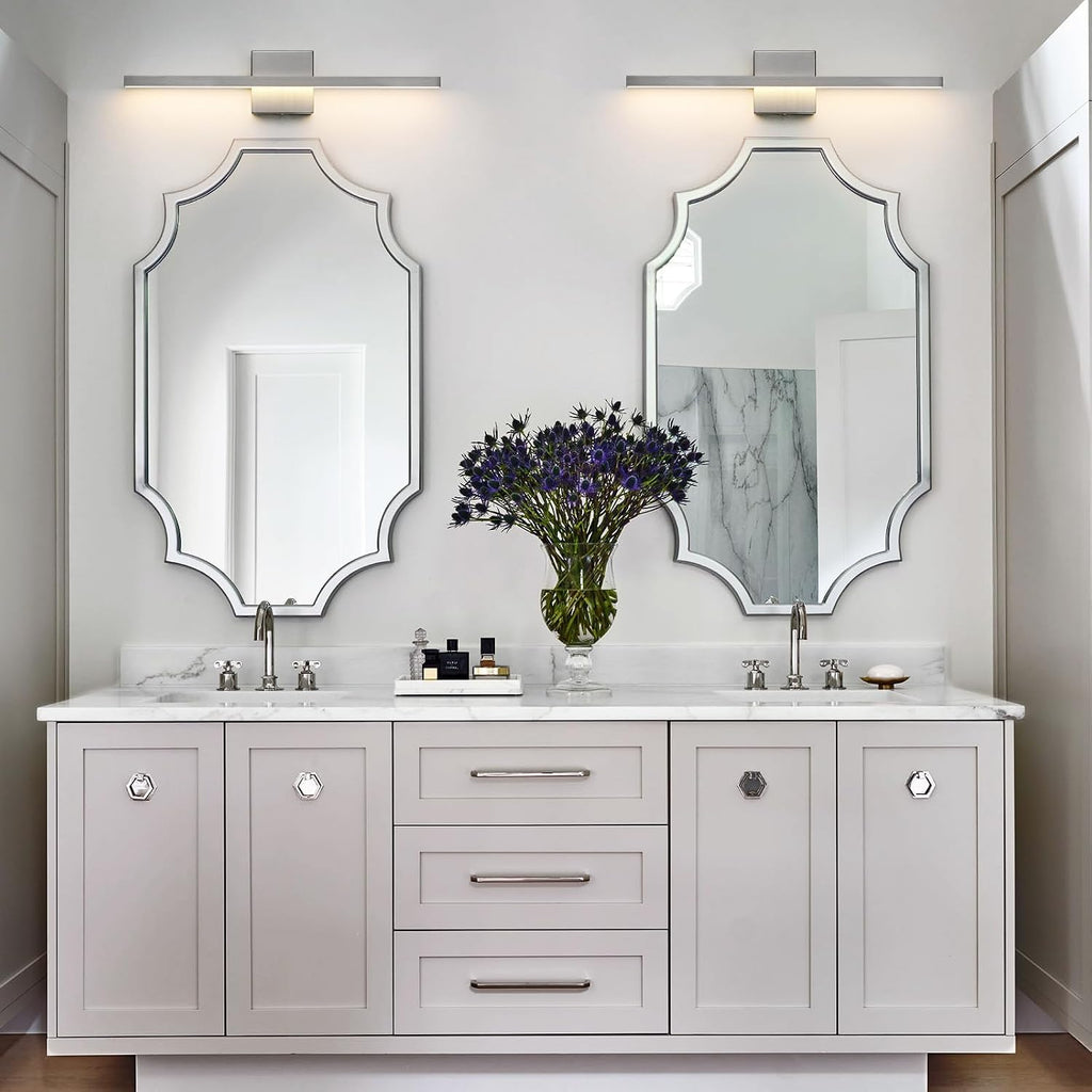 Brushed Nickel Vanity Light - 23.6inch Bathroom Vanity Light Fixture Dimmable 5CCT Modern Bathrooms Sconce 18W LED