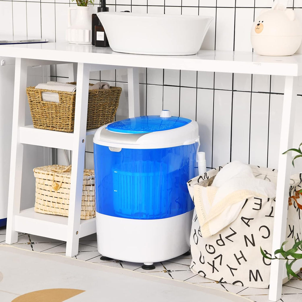 Portable Washing Machine, Mini Washer and Spinner Combo, 5.5lbs Washing Capacity, Semi-automatic Compact Laundry