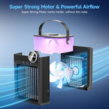 Portable Air Conditioners, 4 in 1 Evaporative Air Cooler with 1200ML Tank, Queit Cooling Fan with Remote Control, 2