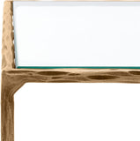 Couture Collection Jessa Brass Metal/Glass Top Rectangle Coffee Table (Fully Assembled)