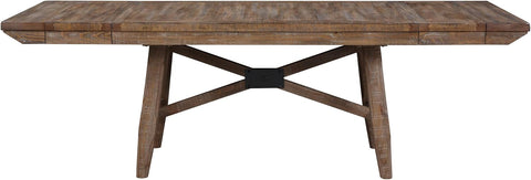 Furniture Riverdale Dining Table, 72"-84"-96" Rectangular Table with Two 12" Leaves, Asian Hardwood Solids, Rustic