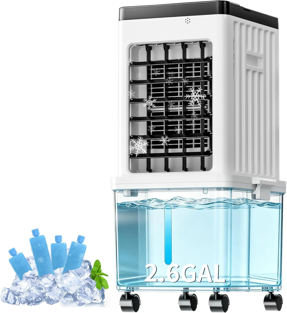 Portable Air Conditioners, Swamp Cooler Portable AC Unit with Removable 2.6 Gal Water Tank