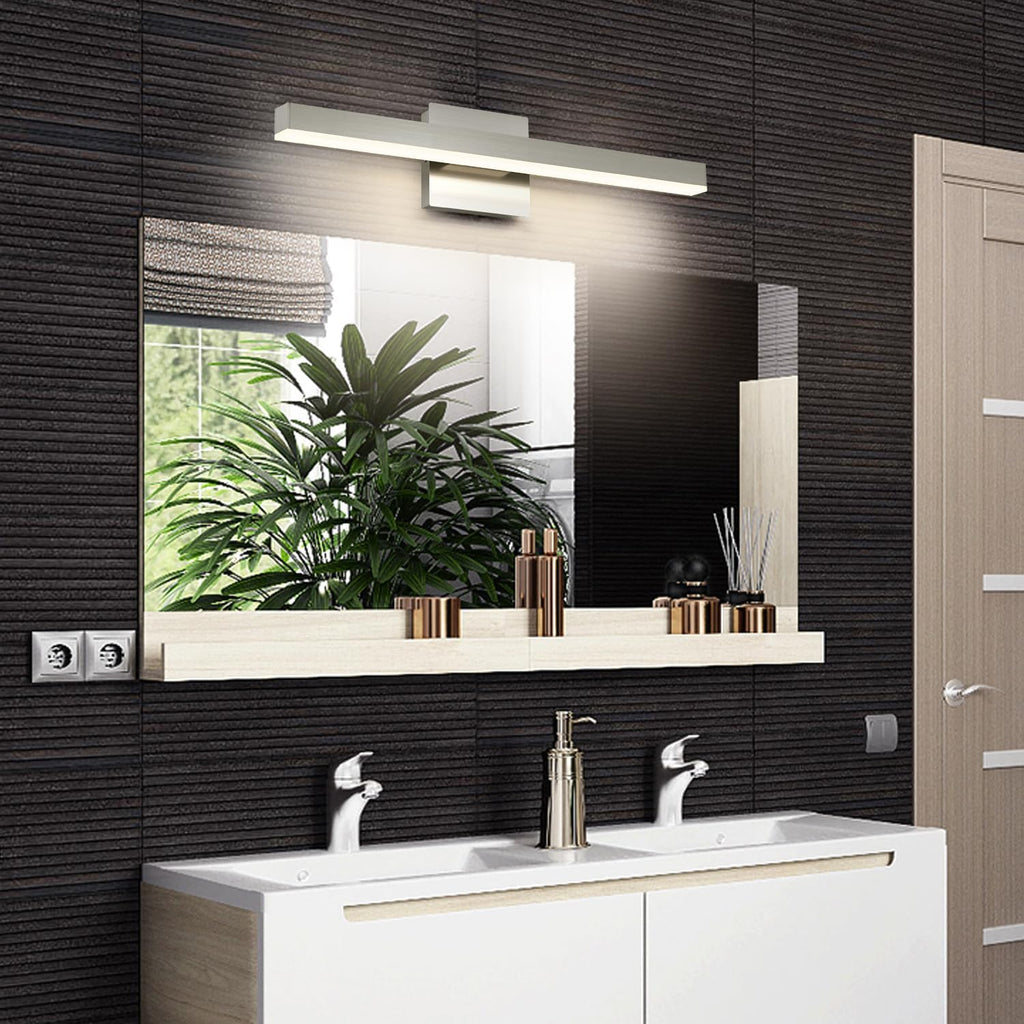 Bathroom Vanity Lighting Fixtures Over Mirror Brushed Nickel | 23.62 Inch bathroom Lights Fixtures Modern Vanity