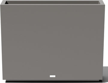 Block Series Span Plastic Planter - Tall Rectangular Planter for Indoor or Outdoor Patio/Porch, Gray, 30" in Height