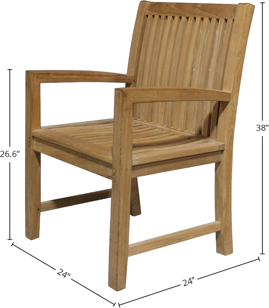 Royal Teak Arm Chair, Natural