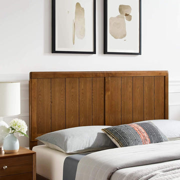 King Wood Headboard, Walnut