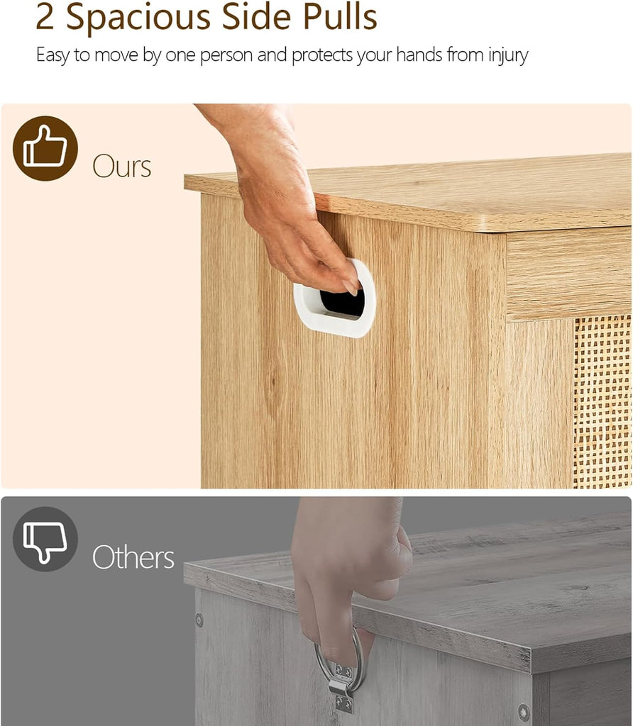 39.4" Storage Chest, Toy Box with 2 Safety Hinges, Toy Chest , Storage Bench with Storage, Shoe Bench, Supports 220