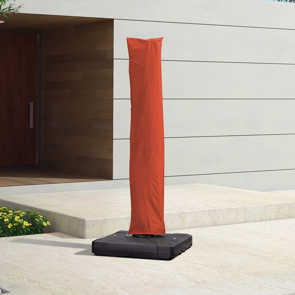 L Size Offset, with Zipper and Rod, Brick Red