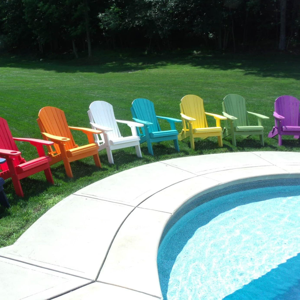 Poly Folding Adirondack Chair, Bright Purple