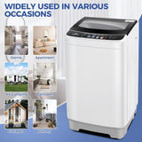 Portable Washing Machine, 17.8Lbs Capacity Full-Automatic Portable Washer, 2.4Cu.ft Washer and Dryer Combo with Drain