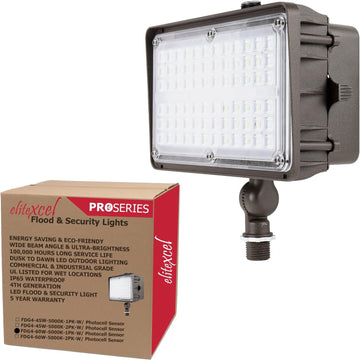 OptiShield 60W LED Flood Light 120-277V 10-Yr Warranty 5000K Facade 1PK | UL Listed 7450LM daylight area lamp
