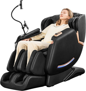 4D Massage Chairs Full Body - 53.5 Extend Sl Track Shiatsu Massage Chair - Zero Gravity Massage Chair,Core Heating &