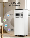 10,000 BTU Portable Air Conditioner, 3-in-1 Portable AC Unit with Cools, Dehumidifier, Fan, 50 dB Sleep Mode