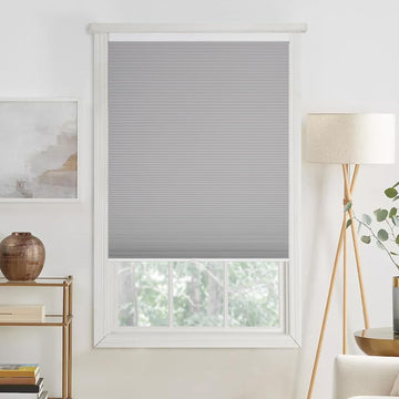 Cordless Blackout Cellular Shades, Grey, 22x64