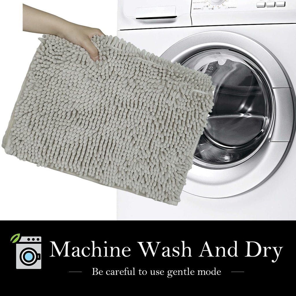 Bathroom Rugs Chenille Bath mat 3 Piece Set, Super Absorbent, Strong PVC Non Slip Backing, Bath mats , Plush Shaggy